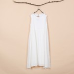 LZJN White Tank Dress Cotton Linen Casual Sundress Mori Girl Maxi Dresses Large Size Robe Femme 2018 Summer Beach Dress 7004