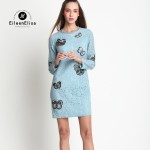 Lace Dress Hollow Out Long Sleeve Spring Summer Designer Runway Womens Dresses