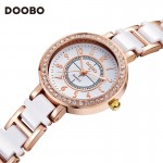 Ladies Fashion Quartz Watch Women Rhinestone Leather Casual Dress Women's Watch Rose Gold Crystal reloje mujer 2017 montre femme