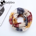 Ladybro Knit Women Scarf Winter Wrap Pashmina Scarf Female Brand Designer Lady Shawls And Scarves Warm Long Stripe Foulard Femme