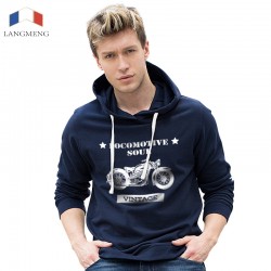 Langmeng 100% Cotton men Hoodies 10 colors  casual loose men pullover hooded  lover's sweatshirt for man women 2016 unisex look