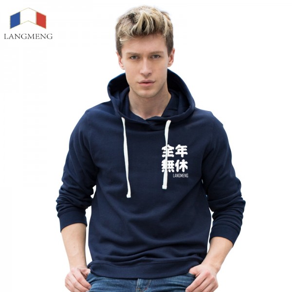 Langmeng 100% Cotton men Hoodies Mens Streetwear Tracksuit sweatshirt magazine skateboard trasher jumper lovers' clothes