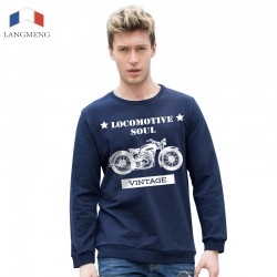 Langmeng 100% Cotton men Hoodies with hat casual loose men pullover hooded sweatshirt man and women lovers' clothes tops