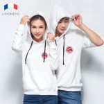 Langmeng 100% cotton print men Hoodies with hat fleece casual loose men pullover hooded sweatshirt for man and women