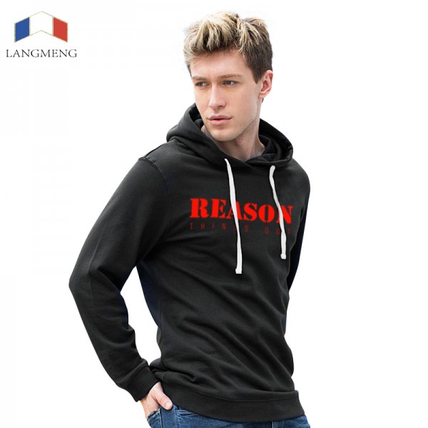 Langmeng 2016 solid color 100%  cotton Hoodies Sweatshirt men Women Couples Hoodies New Fashion Tracksuit Print Coat unisex look