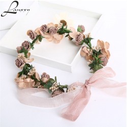 Lanxxy Hot Sale New 2016 Fashion Wedding Hair Accessories Wreath Tiaras Flower Headband Women Crown Bridal Hairbands