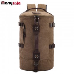 Large capacity man travel bag mountaineering backpack men bags canvas bucket shoulder bag 012