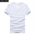 Large size men's short-sleeved T-shirt Summer new solid color Slim casual v-neck T-shirt 2017 simple fashion men clothing trends