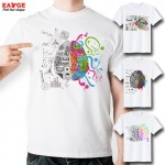 Left And Right Brain T Shirt Design Inspired By Geek T-shirt Style Cool Fashion Casual Novelty Funny Tshirt Men Women Tee