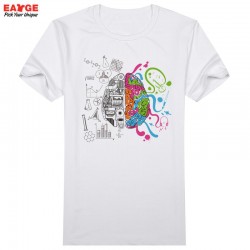Left And Right Brain T Shirt Design Inspired By Geek T-shirt Style Cool Fashion Casual Novelty Funny Tshirt Men Women Tee