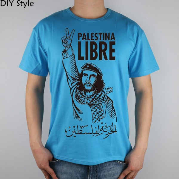 Liberation of Palestine Che Guevara People T-shirt Top Lycra Cotton Men T shirt