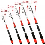 Light Weight Freshwater Telescopic Fishing Rod Sea Spinning Rod Travel 2.1-3.6M