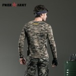 Long Sleeve Quality Men T-shirt Cotton Military Camouflage Fitness Brand T Shirt Camisetas Hombre Men's Tops & Tees Ms-6198B