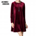 Long Sleeve Women Velvet Dresses Elegant Autumn Winter Slim Fashion Casual Vestidos Plus size Wine Red Blue Robe Gowns Clothing