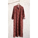 Long sleeve Flower print Women Long Dress Cotton Floral Midi long Summer Dress Mori girl style Loose Casual Dress Vestidos C028