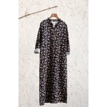 Long sleeve Flower print Women Long Dress Cotton Floral Midi long Summer Dress Mori girl style Loose Casual Dress Vestidos C028