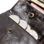 Luxury Brand High Quality 100% Top Genuine Oil Wax Cowhide Leather Men Long Bifold Wallet Purse Vintage Designer Male Carteira
