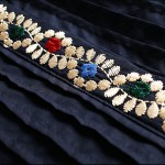 Luxury High End Mini Dress Women Spring Summer 2017 3/4 Sleeve Floral Embroidery Pressed Pleated Noble Palace Princess Dress