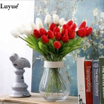 Luyue 31pcs/lot Tulip Artificial Flower PU artificial bouquet Real touch flowers For Home Wedding decorative flowers & wreaths