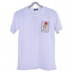 Lychee Harajuku Vintage Korean Style Summer Women T-Shirt Embroidery Flower Rose Hand Short Sleeve Tee Top