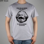 MARXISM COMMUNISM CCCP MARX short sleeve T-shirt Top Lycra Cotton Men T shirt New DIY Style