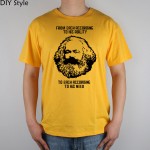 MARXISM COMMUNISM CCCP MARX short sleeve T-shirt Top Lycra Cotton Men T shirt New DIY Style