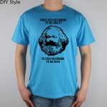 MARXISM COMMUNISM CCCP MARX short sleeve T-shirt Top Lycra Cotton Men T shirt New DIY Style