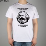 MARXISM COMMUNISM CCCP MARX short sleeve T-shirt Top Lycra Cotton Men T shirt New DIY Style