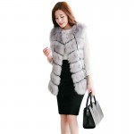 MCCKLE coat women faux fox fur vest brand shitsuke fuorrure femme fur vests fashion luxury peel women's jacket gilet veste