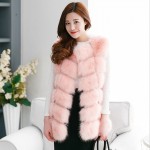 MCCKLE coat women faux fox fur vest brand shitsuke fuorrure femme fur vests fashion luxury peel women's jacket gilet veste