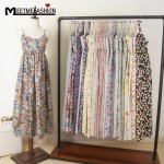 MEETMEFASHION 2017 100% Cotton Dress Women Mori Girl Vintage Beach Spaghetti Strap Summer Vestidos Floral Print Maxi Long Dress