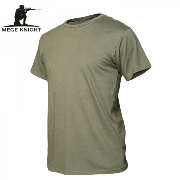 MEGE Summer Cotton T-shirt, Men Military Dry Camo Camp Tees, Camouflage Breathable Tactical  Army Trainning Combat T Shirt