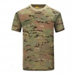 MEGE Summer Cotton T-shirt, Men Military Dry Camo Camp Tees, Camouflage Breathable Tactical  Army Trainning Combat T Shirt