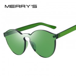 MERRY'S Fashion Women Cat Eye Shades Luxury Sun glasses Integrated Eyewear Candy Color UV400