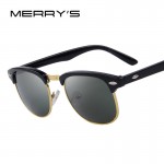 MERRY'S Fashion Women Retro Rivet Sunglasses Classic Brand Designer Unisex Sunglasses UV400