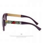 MERRY'S Women Fashion Brand Designer Cat Eye Sunglasses Gradient Lens Flower Adornment Alloy Legs Summer Sunglasses UV400
