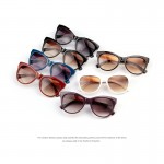 MERRY'S Women Fashion Brand Designer Cat Eye Sunglasses Gradient Lens Flower Adornment Alloy Legs Summer Sunglasses UV400