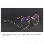 MERRY'S Women Personality Exaggerated Sunglasses Clear Lens Women Glasses UV400 Protection S'8066