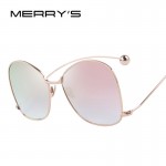 MERRY'S Women Personality Exaggerated Sunglasses Clear Lens Women Glasses UV400 Protection S'8066