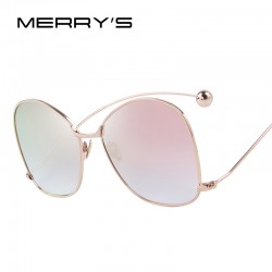 MERRY'S Women Personality Exaggerated Sunglasses Clear Lens Women Glasses UV400 Protection S'8066