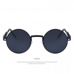 MERRY'S Women Steampunk Sunglasses Men Retro Round Sunglasses Metal Sun glasses Men Oculos De Sol UV400