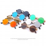 MERRY'S Women Steampunk Sunglasses Men Retro Round Sunglasses Metal Sun glasses Men Oculos De Sol UV400