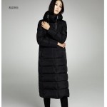 MISUN 2017 duck down coat women embroidery with a hood slim X-Long thickening over-the-knee design zippers outerwear down jacket