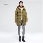 MISUN 2017 duck down coat women medium-long thickening long-sleeve with a hood wide-waisted zippers loose outerwear down jacket