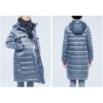 MISUN 2017 duck down coat women removable cap slim zippers medium-long brief long-sleeve pockets thickening outwear down jacket