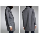 MISUN 2017 winter jacket women suit thicken woolen turn-down collar single breasted wide-waisted long mantle type outerwears