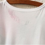 MITTELMEER New Cotton T-Shirt Women Short Sleeve O-Neck Casual Floral Print Rose t shirt Summer tops for women Fashion Tees