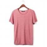 MOGU Summer Mens Solid Color Short-sleeve T-shirt Plus Size M-6XL T Shirts Men Solid Color Soft Cotton Men Tops O-Neck Tees Men