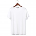 MOGU Summer Mens Solid Color Short-sleeve T-shirt Plus Size M-6XL T Shirts Men Solid Color Soft Cotton Men Tops O-Neck Tees Men