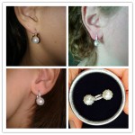 MOLIAM Crystal Hoop Earrings for Women White/Gray Simulated Pearl Delightful Wedding Design Huggie Earring MLE137/MLE146